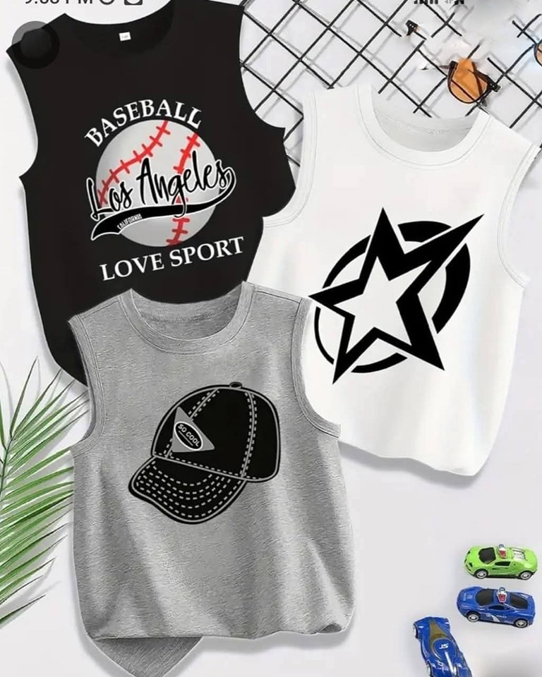 Men's Summer Cotton Sleeveless Tank Top 3 Pcs Combo