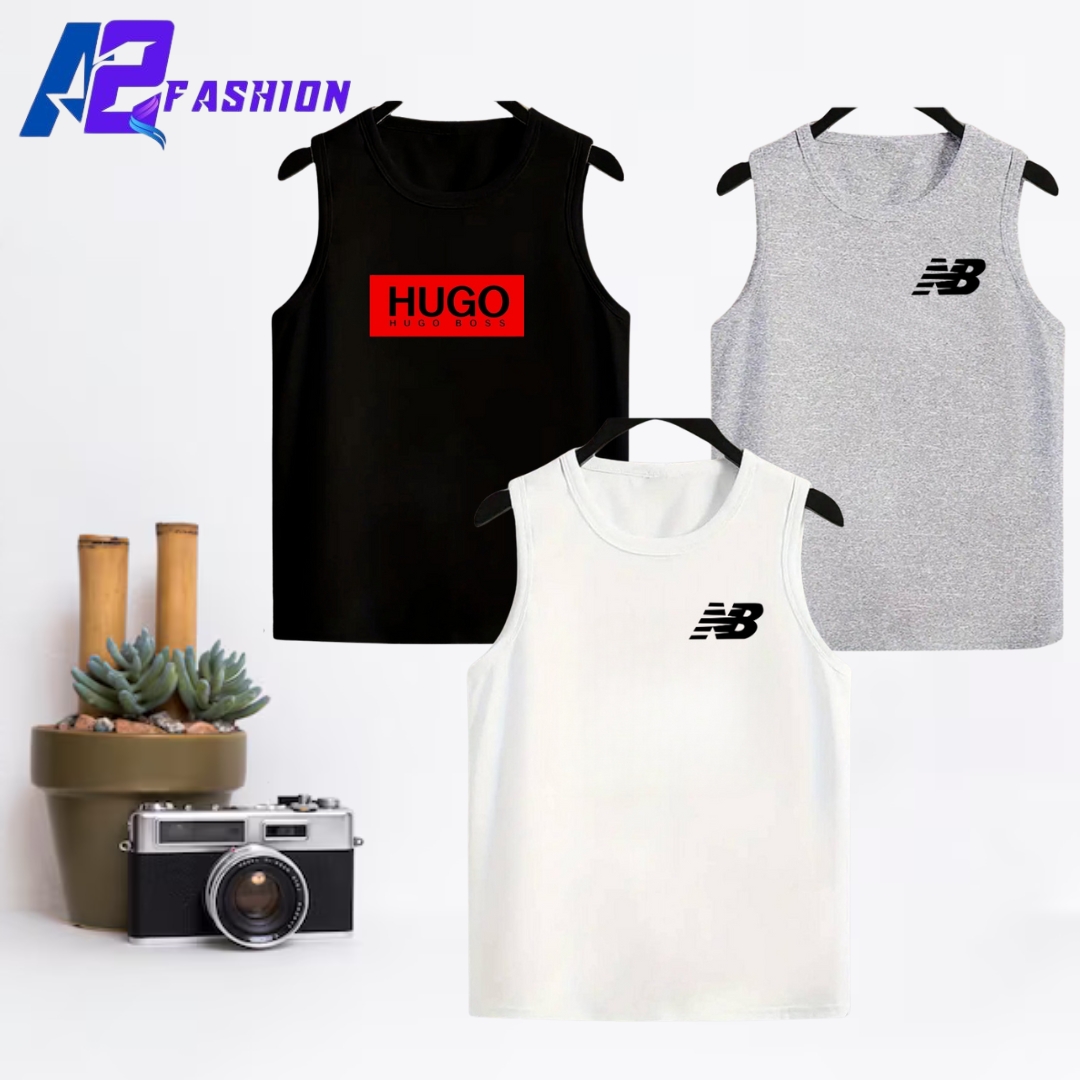 Men's Summer Cotton Sleeveless Tank Top 3 Pcs Combo